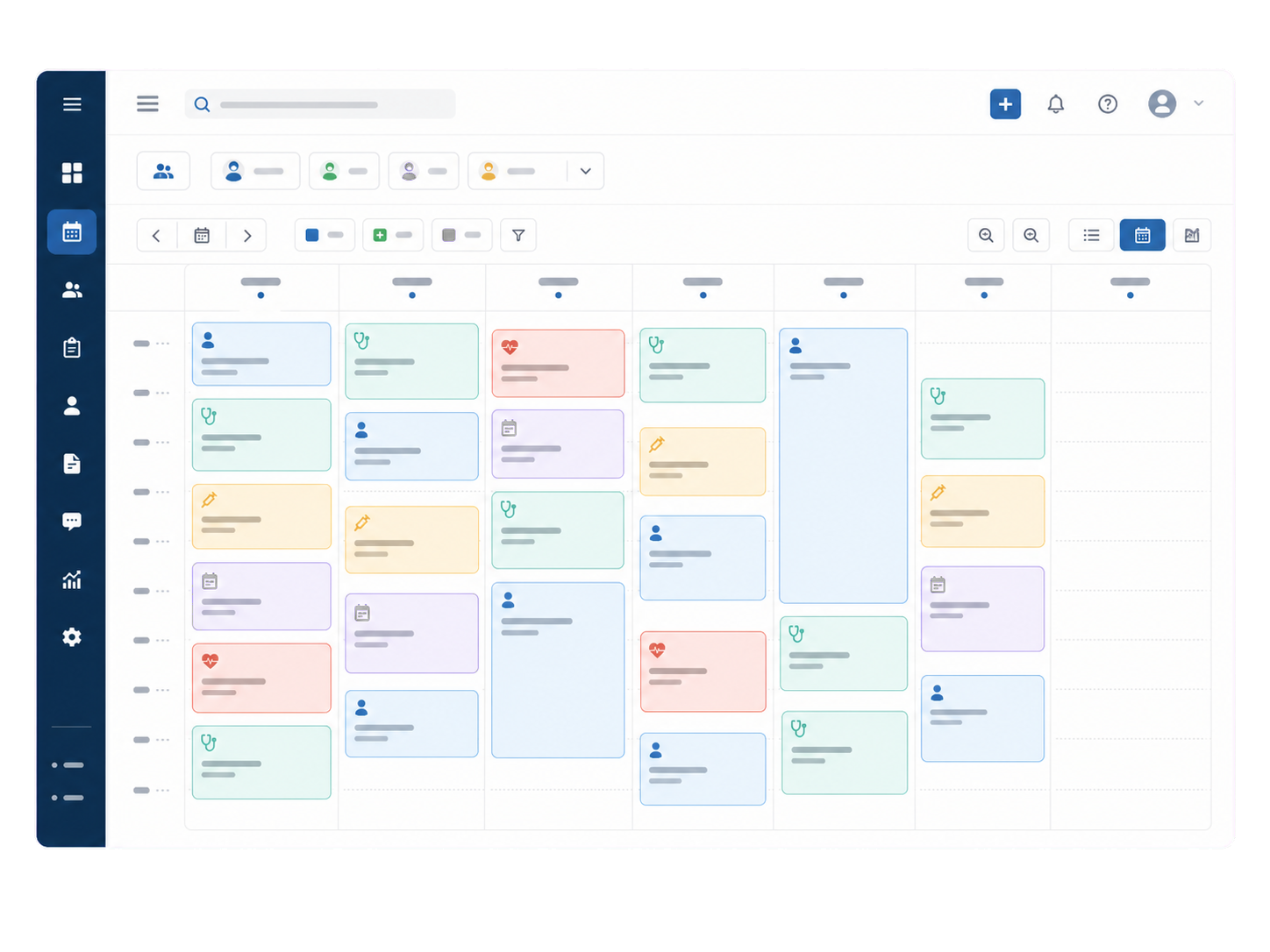 Application générique d’agenda médical avec planning hebdomadaire et rendez-vous.
