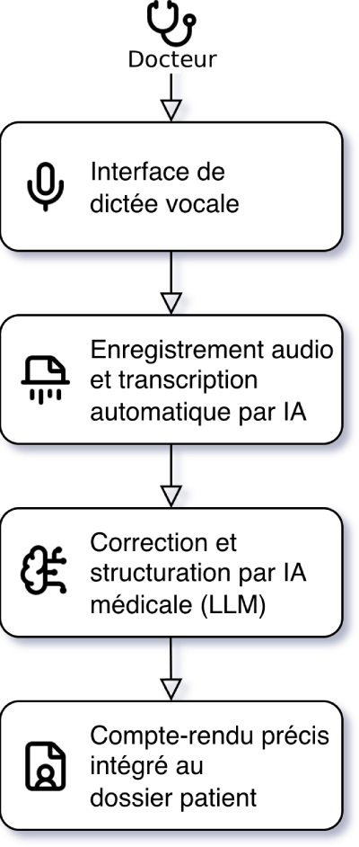 Figure 1 – Module de dictée vocale