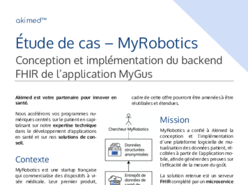 Conception et implémentation du backend FHIR de l’application MyGus.